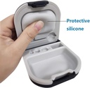 Primer pomoči pri sluhu pri avtomatu za shranjevanje baterij Trdo majhno 0,59"*2.44"*1.57"Silikone Cushion, za ITE, BTE Slušni pripomočki (črna)