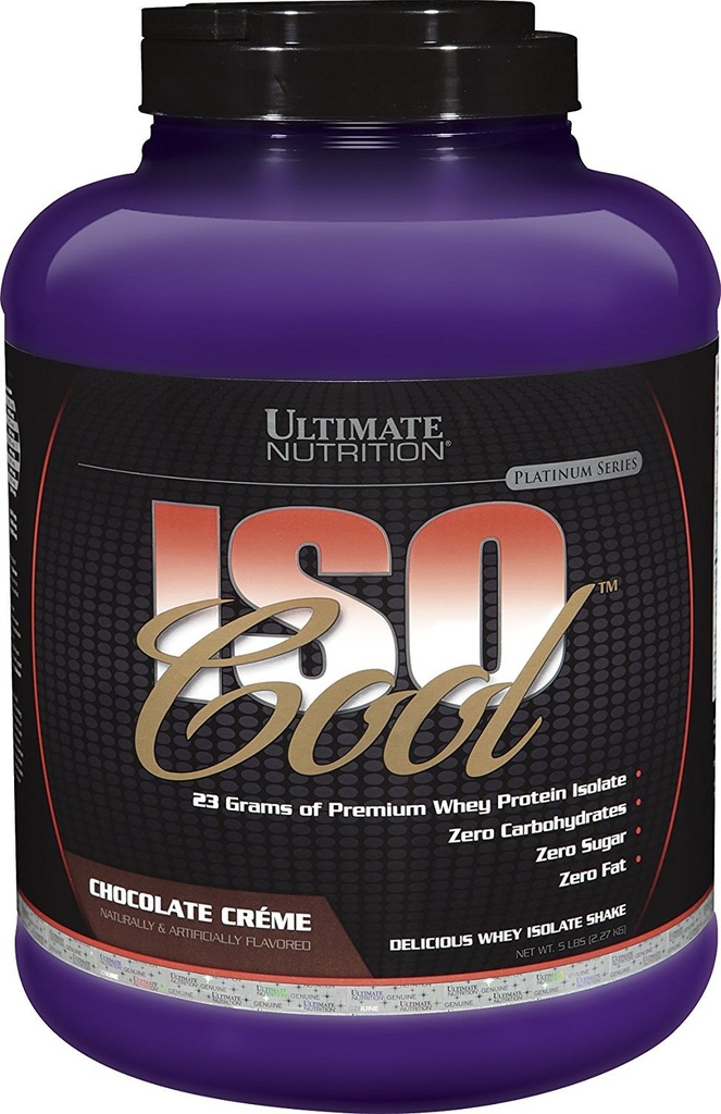 Ultimate Nutrition ISO Cool Whey izolat Protein Powder - Keto-Free - 23 gramov beljakovin na strežbo, čokolada, 5 funtov