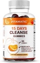 Vitamatski 15-dnevni čistilni gumi, Senna, Cascara, Psylium, Laneno seme, Aloe Vera, Likorice, MCT, Probiotik