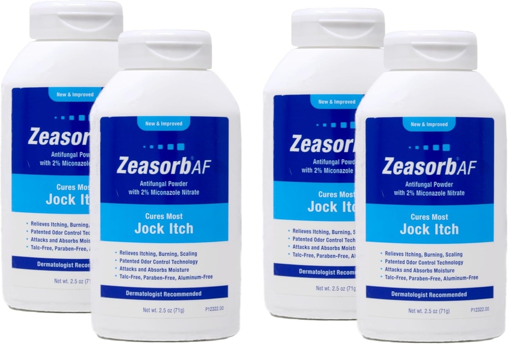 Zeasorb prašek, jock srbečica, 2, 5 ounce (4 pakiranja)