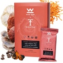 Wise Bar Adaptogen gobe Prehranske čokoladice z Reishi, Lions Mane & Ashwagandha, Organic Vegan & Gluten Prosti prigrizki za naravni fokus, Energy & Immuniteta Podpora, Čokolada Češnjeva aroma, 12 Count