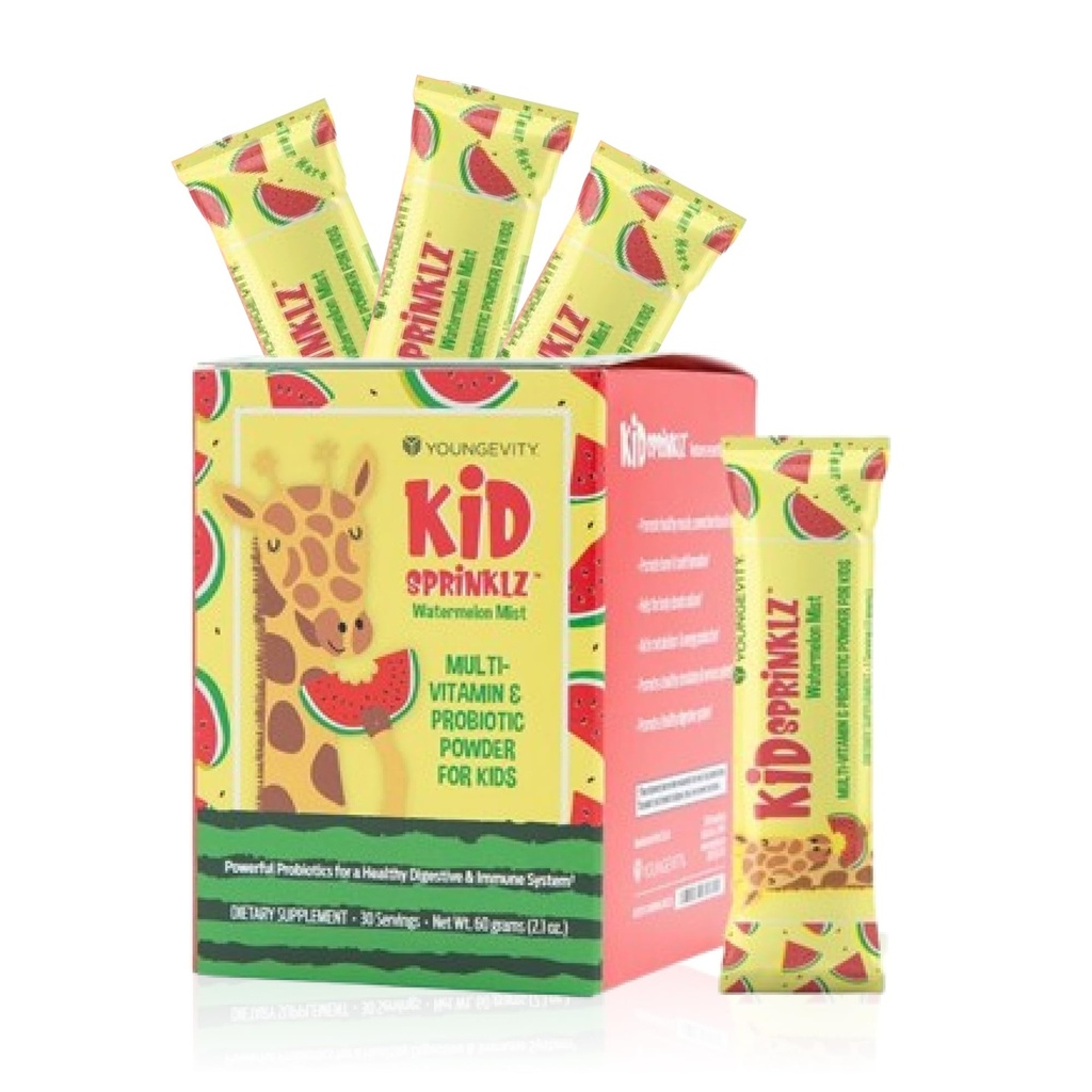 Youngevity Kidsprinklz Watermelon Mist Multi-vitamin v prahu - Otroci Multivitamin & Toddler Multivitamin - Vitamini, Minerali, & Probiotiki - 30 Servingov