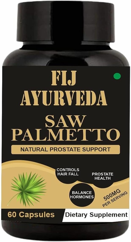Saw Palmetto Extract kapsule za moške in ženske 500mg 60 Veg kapsule, naravna rast las za moške in ženske - (Pack of 1)
