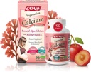 CATALO Vegetarijanski kalcijevi dodatki za ženske - na rastlinah temelječi kalcij rdeče alge z magnezijem in vitaminom C za izboljšano absorpcijo - 90 tablet