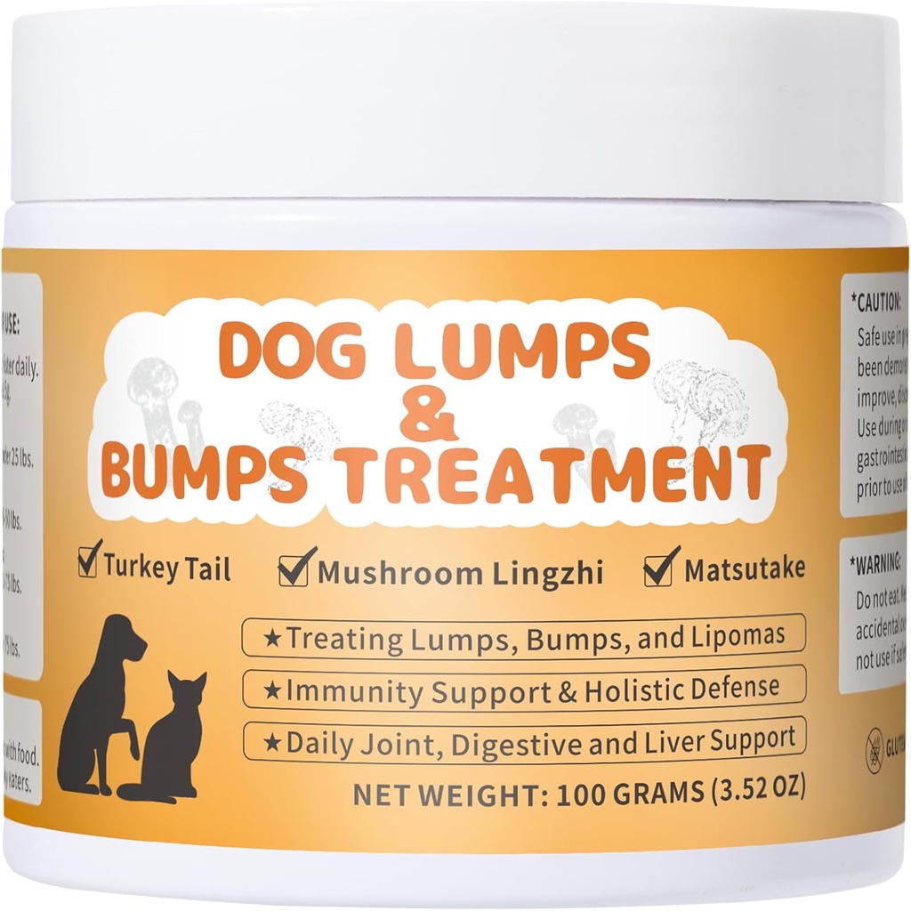 Lipoma Zdravljenje psov, lumpov in bumpov Dog dodatek - Blazinica prašek za pse podpora prebavni in imunski sistem, boljša mobilnost, 3.52 oz