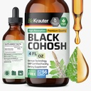 BIO KRAUTER Črna Cohosh Tinktura - Veganska črna Cohosh Dodatki Ženske Podpora - Alkohol in sladkor Brez - 4 Fl.Oz.