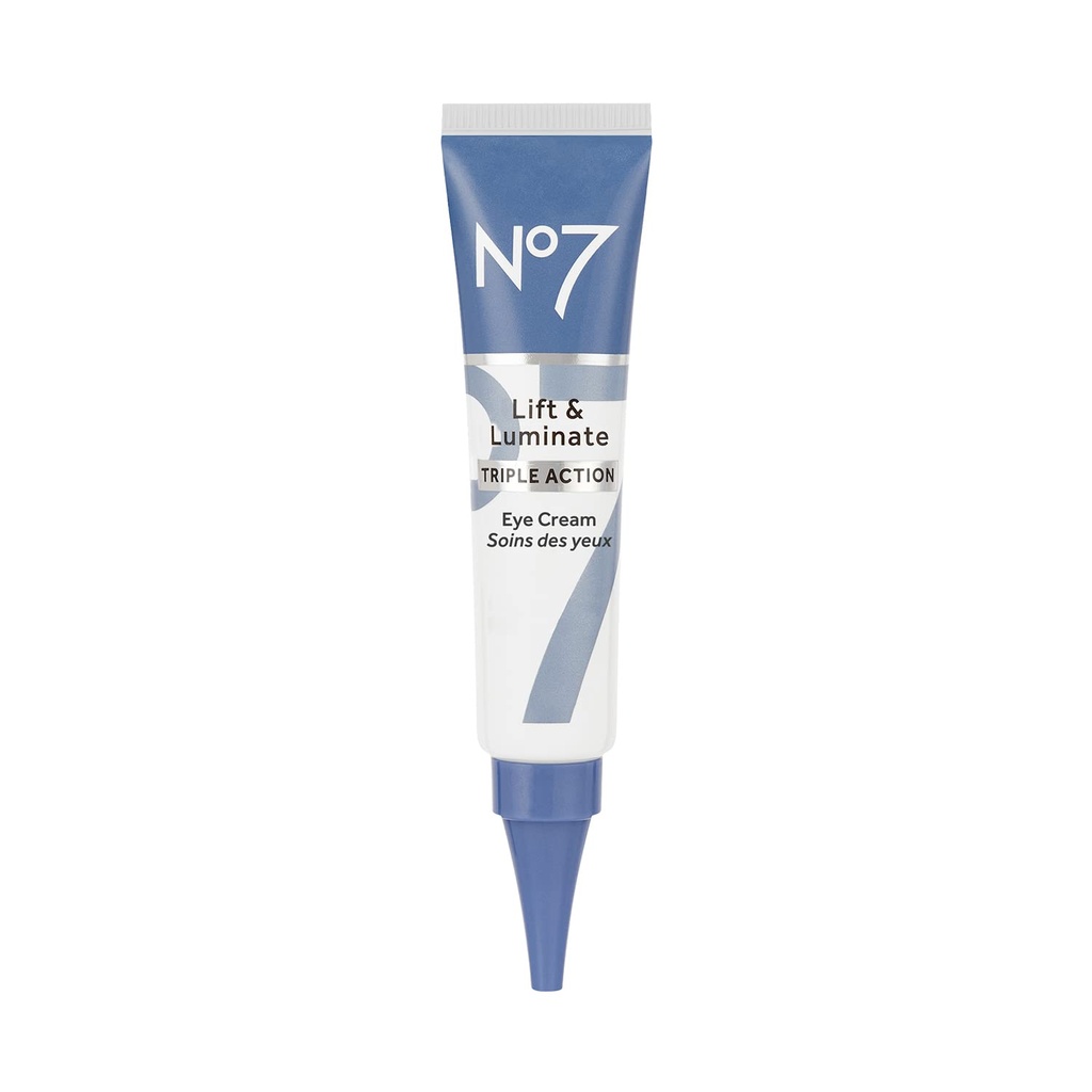 No7 Lift & Luminate Trojna akcija pod kremo za oči - temni krogi v času zdravljenja z vitaminom C in kolagen Peptide tehnologije - pomaga zmanjšati Puffiness, vrečke in videz gub (0,5 Oz)
