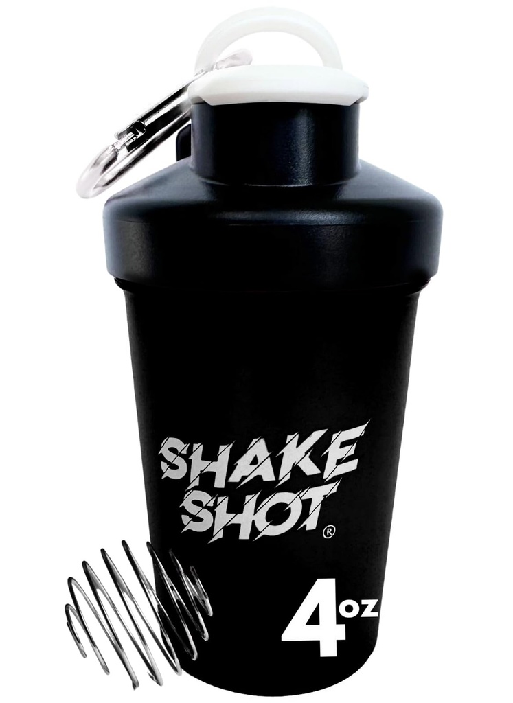 Črna - 4oz Mini Shaker steklenica za pred vadbo, Kreatin, majhne Scoop dopolnila (Ni za beljakovine) Slip & Shaker kroglica