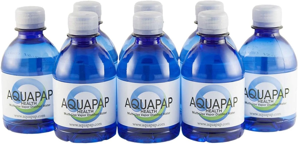 AQUAPAP Health Neti Pot Nazal namakanje Vapor Destilirana voda 8 Pakiranje 8oz eno servirane steklenice (samo voda ne vključuje neti lonec)