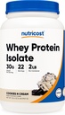 Nutricost Whey Protein izolat (piškotki N krema, 2 funta)