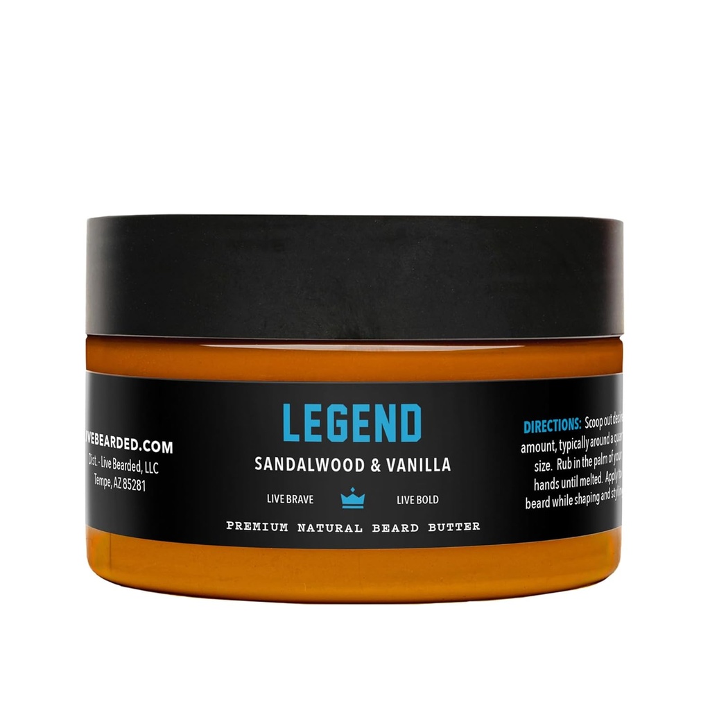Bearded Beard Butter, 3 fl oz - Made in the USA - All-Natural Leave-in Conditioner in softener s Shea 