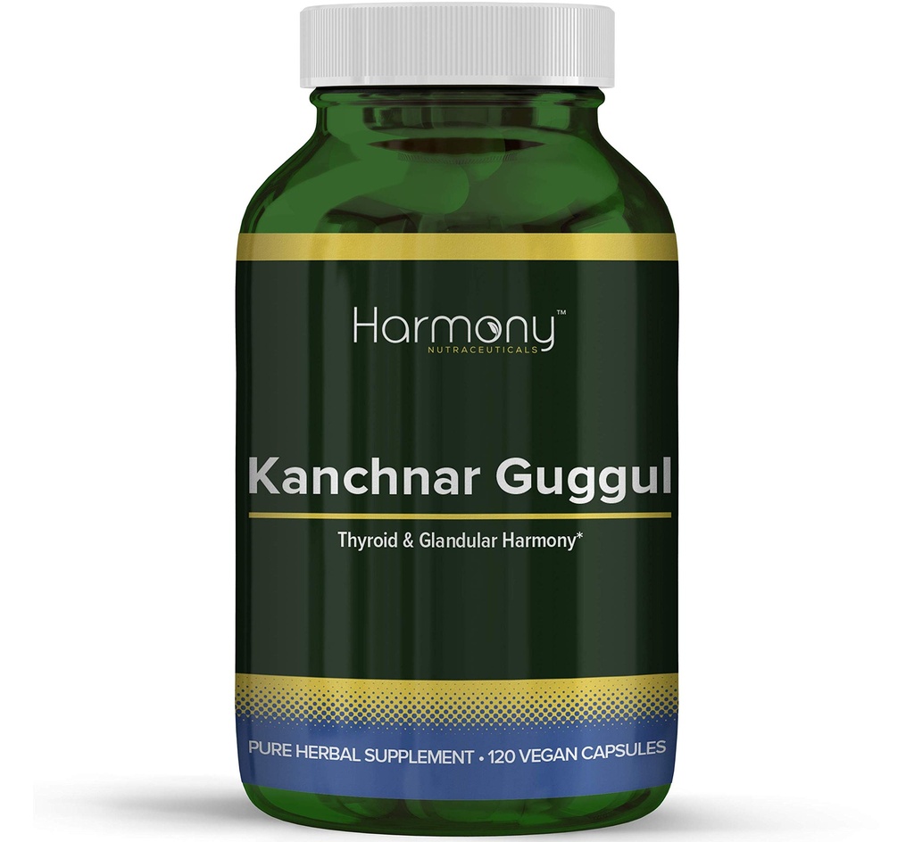 Kanchnar Guggul – ščitnica in glandularna harmonija – 120 veganskih kapsul – Harmony Nutraceuticals Guggul Resin