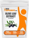 BulkSupplements.com Olive Leaf Extract prašek - zeliščni dodatek, antioksidant vir, Olive Leaf Powder - Gluten Free, 750mg na serviranje, 100g (3.5 oz) (Pack of 1)