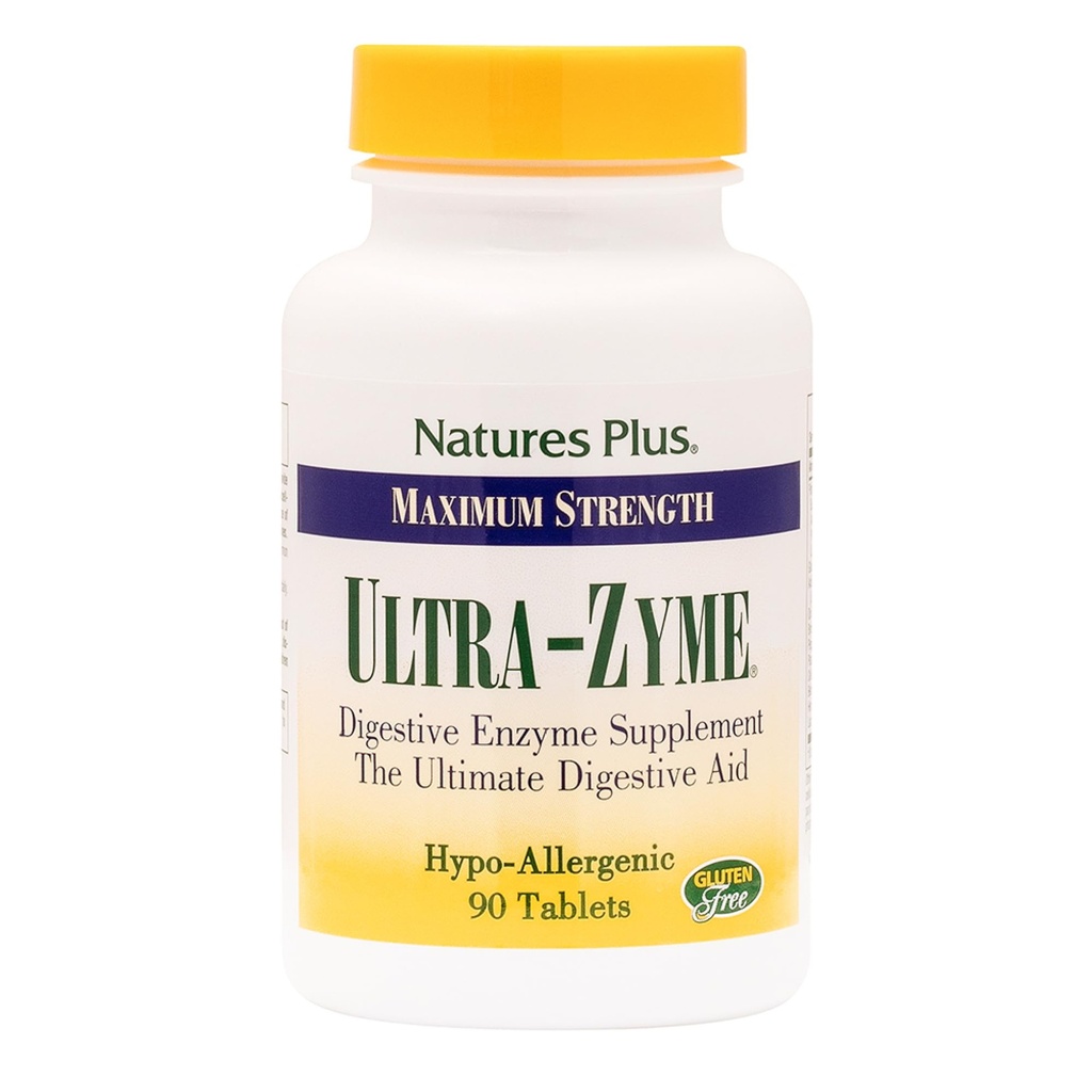 NaturesPlus Ultra-Zyme - 90 tablet - Encimski dodatek za podporo zdravo prebavljanje - Gluten Free - 45 Serving