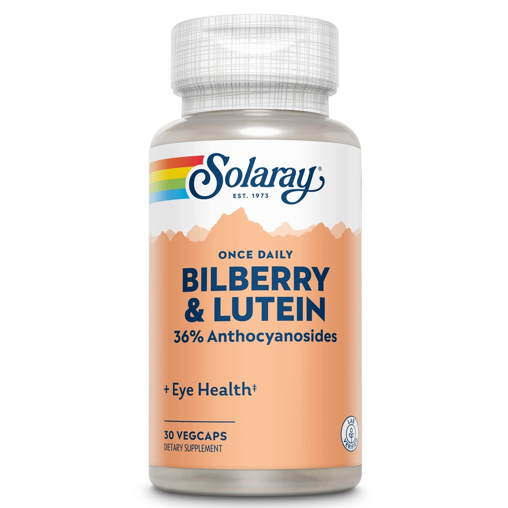 SOLARAY Ena dnevna borovnica in Lutein dodatek, 160 mg 30 Število