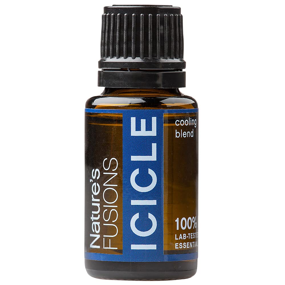Fuzije narave Meno-Cool, 100% mešanica čistega in naravnega eteričnega olja za aromaterapijo in topično uporabo, .5 Fl Oz (paket po 1) (15 ml)