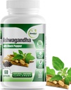 GreeNatr Organic Ashwagandha Kapsule s črnim poprom za izboljšano absorpcijo - Krepilec razpoloženja z energijo in kognitivno funkcijo - 1300 mg Veggie kapsule (1 steklenica)