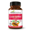 Zeliščna dobrota Papaya Leaf Blood Support Kapsule - Zdravje trombocitov in kostnega mozga, Podpora imuniteti in čiščenje krvi - 60/450mg Veggie Kapsule (1 steklenica)