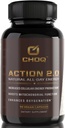 CHOQ Action 2.0 Energy & Circulation Support - Rhodiola Rosea, Beetroot & B12 dodatek - Dutric Oxide Booster za moške in ženske - Focus & Recovery - 90 kapsul