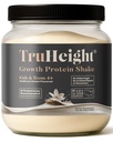 TruHeight Growth Protein Shake (Vanilla Ice Cream Flavor, Whey) Rast in razvoj Beljakovine v prahu za otroke in najstnike - Hujšanje pijače - Okrepljeni s Pediatriki, Picky Eater Vitamin, Starost 4+