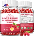 Kalijev Magnezij Gumiji Kalijev Citrat 99mg Magnezijev Citrat 250mg Magnezijev Kalijev kompleks Dodatek, Imunska podpora, 60 Raspberry Gumies 2 pakiranje