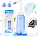 URAQT Neti Pot, Nazal izpiranje Kit čistilo za nos, 300ml Sinus izpiranje steklenica z 20 Nazal pranje sol paketi in 10 Termometer nalepka, tlak izpiranje nos namakanje za odrasle in Kid BPA brezplačno