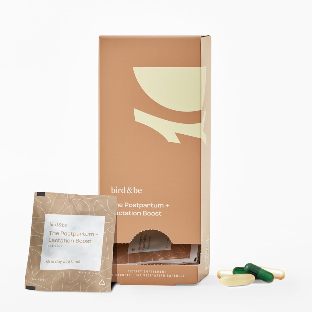 Poporodni odmerek z dojenjem – vitamini za podporo hormonom, regeneraciji in oskrbi z mlekom za prsi/krmljenje – vključuje DHA (Omega-3), železo, holin, B12-30-dnevno oskrbo