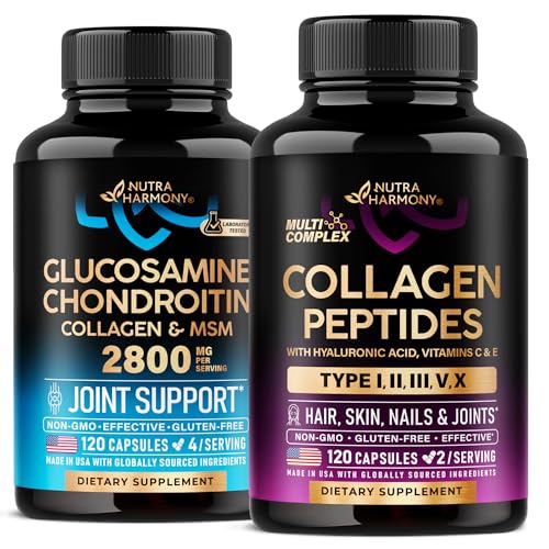 NUTRAHARMONY Kapsula glukozamina Chondroitin in kolagen peptidi