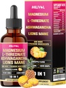10 v 1 Magnezijev L-treonat tekoče kapljice z Ashwagadha, Lions Mane & 7 Več Zelišč - 1 Fl Oz - Ananas Flavor