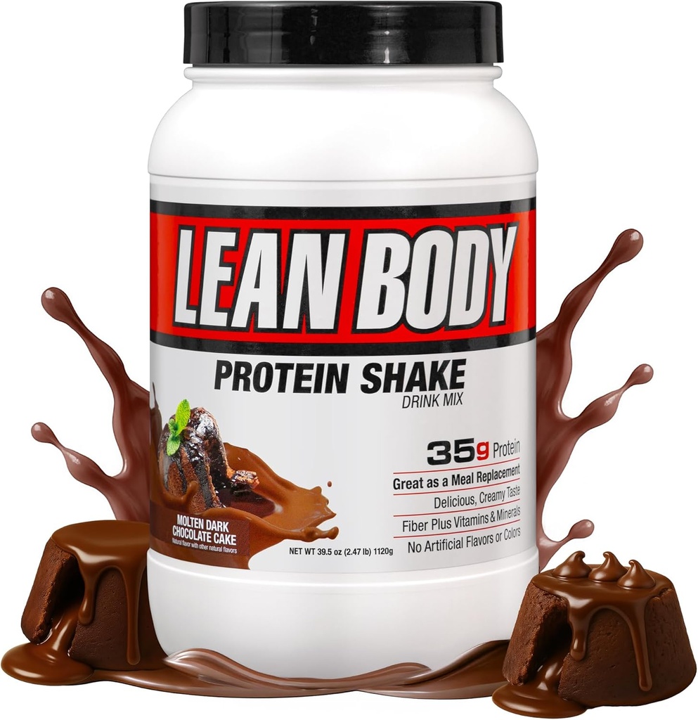Labrada Lean Body Hi-Protein Nadomestni Shake, Molten temna čokoladna torta