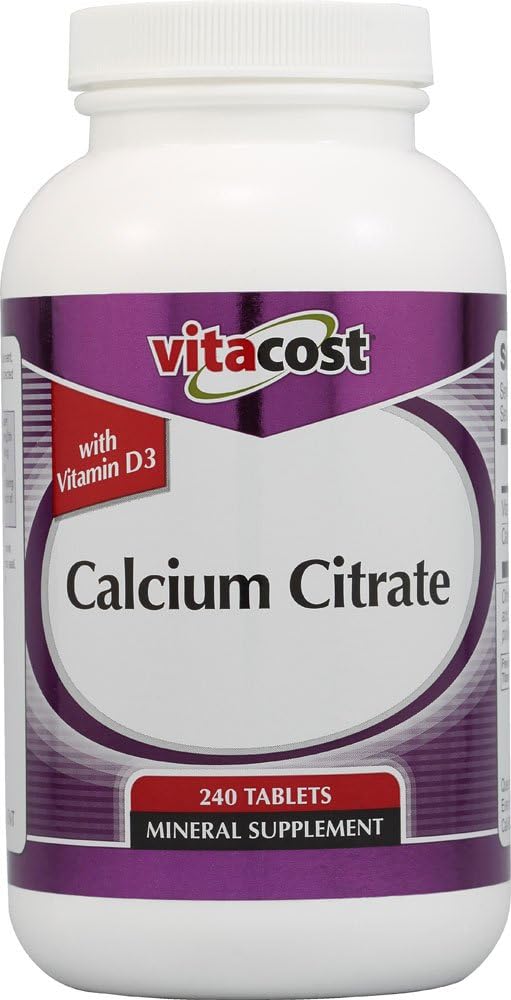 Vitacost kalcijev citrat z vitaminom D3-1000 mg na obrok - 240 tablet