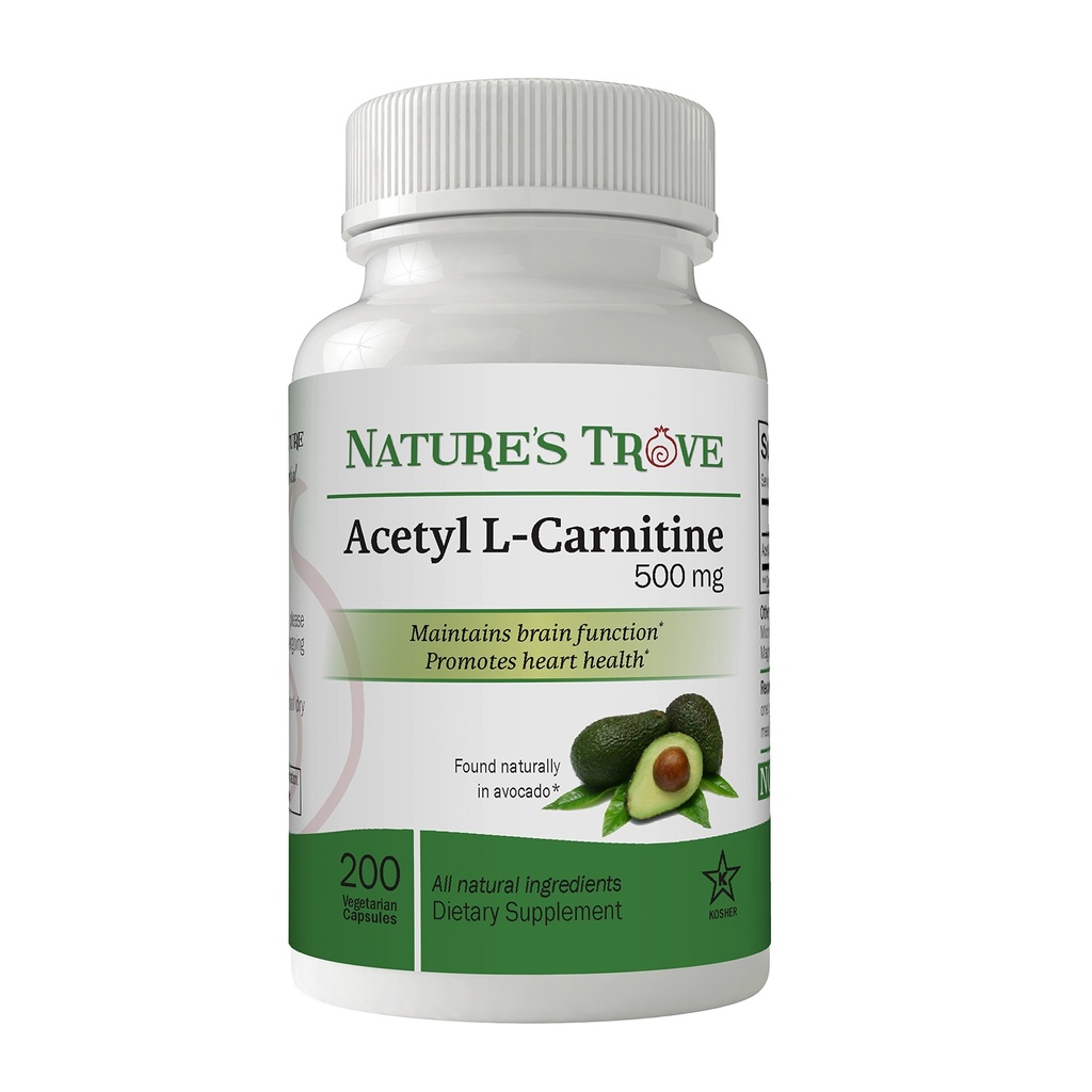Narava Trove Acetil L-karnitin (ALCAR) 500 mg 200 Vegetarian kapsule
