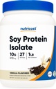 Nutricost sojin izolat v prahu, 1 LB Vanilla - 10 gramov beljakovin na serviranje, Vegan, brez GSO in gluten