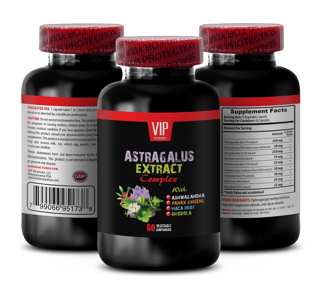 astragalus kompleks - ASTRAGALUS EXTRACT COMPLEX z Ashwagandha, Panax ginseng, Astragalus, Maca - svete kapsule bazilike, astragalus imunska podpora, astragalus ekstrakt kapsule 1 steklenica 60 kapsule