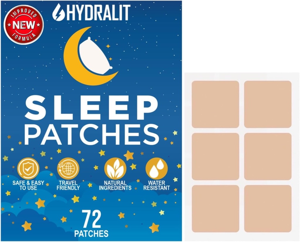 Spalni obliži za odrasle Dodatna moč Pomoč za spanje Patch Melatonin Počivajoče noči Time-Released Formula Skin Jet Lag Potovanja Prijazna Zadnja noč Moški in ženske Boljše jutro 72 Pack