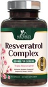Resveratrol Dodatek 1800mg - Dodatna moč Antioksidanti za zdravo staranje in imunske podpore - Health & Celullar Energy Support - Non-GMO, Biološka uporabnost Trans-Resveratrol - 120 Veganske kapsule