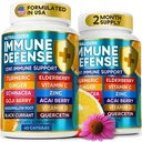 12 v 1 Premium Imunska obramba Vitamini - Imunski dodatek w/vitamin D3 5000 i.e. Vitamin С 1000mg Zinс 50mg - Luxe Izbira za premium Imunska podpora - z Echinacea Elderberry in Ginger - 120 Caps
