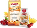 CATALO Vitamin C Formula - Acerola Cherry Extract, 200mg Vitamin C na strežbo, Pomlajevanje kože, Kolagen Proizvodnja, Okusna pomaranča & Ananas Flavor, 60 Žvečljive tablete