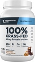 Prozorni laboratoriji Grass-Fed Whey Protein Isolate - naravno aromatizirani, brez gluten sirotkinih beljakovin v prahu z 28 g beljakovin na serviranje & 9 aminokislin - 30 serving, čokoladno arašidovo maslo
