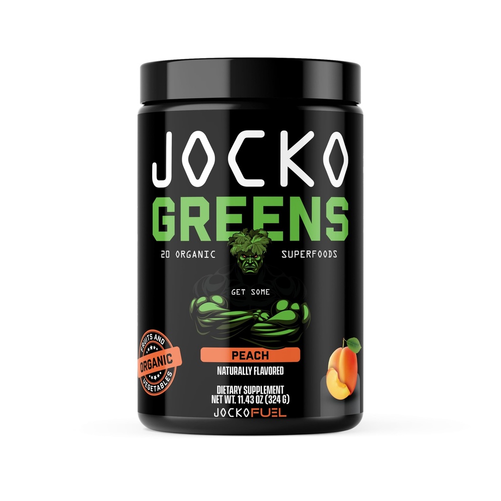 Jocko Fuel Daily Greens Powder - Premium Organic Greens Superfood Powder for Gut Health, Digestion, Bloating, Imunska podpora s Spirulina, Klorella, Digestive Enzymes, & Probiotics - 30 Servings
