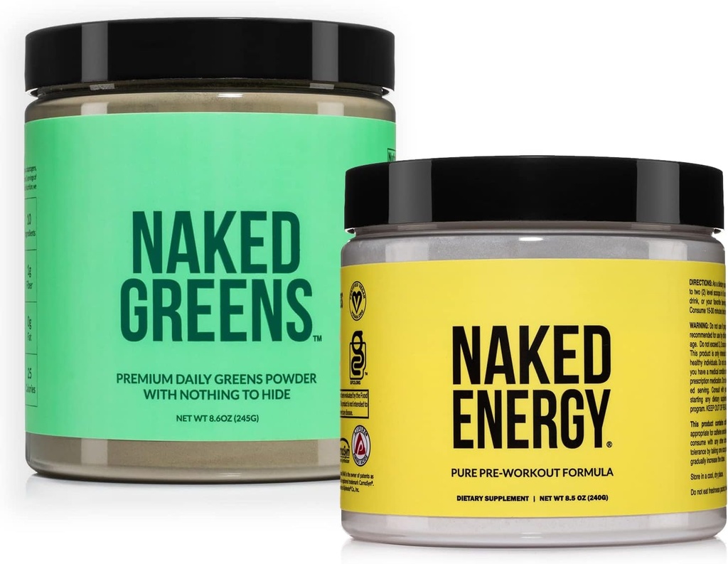 NAKED Veganski energizacijski paket Unflavored Energy Nutrition Super Greens Powder Organic Greens dodatek