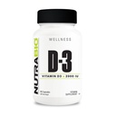 NutraBio Vitamin D (2000 i. e.), Imunska podpora - 90 rastlinskih kapsul