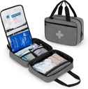 CURMIO majhna vrečka za prvo pomoč, prazen komplet za nujno pomoč Organizator vrečka za pohodništvo, Camping, Avto, Potovanje, Domov in na prostem, Gray, BAG samo, patent čaka