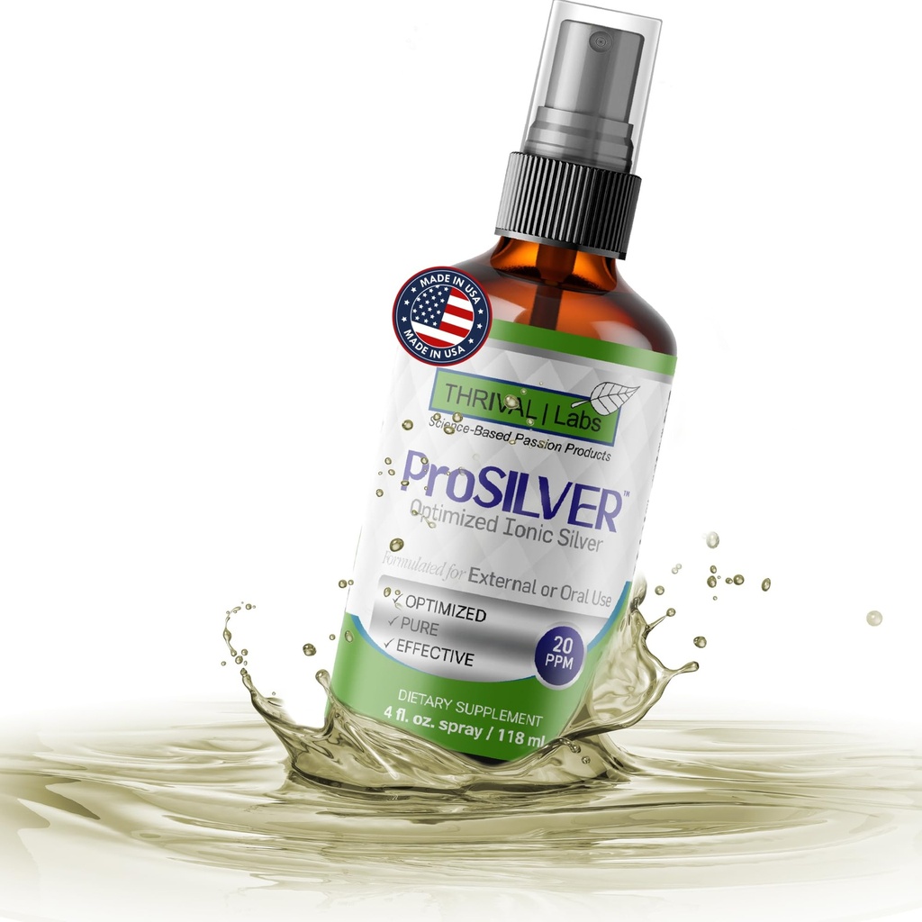 Ionic colloidal Silver Spray 20 PPM Inmune Podpora Bioactive Supplement Tekoči 4oz Organic Plata Coloidal