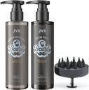 JVR Beard Wash and Beard conditioner za moške, Beard Shampoo čiščenje in zmanjšuje Frizz, Mehko & Krepi, Organski s kokosom, Aloe, Zagotavlja svetleče za suhe in okorne brade, Brada skrbi (6.7oz)