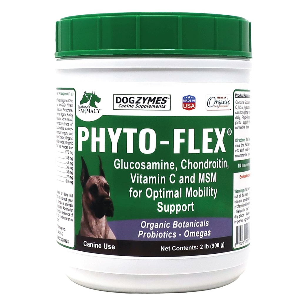 Dogzymes Phyto Flex - glukozamin, hondroitin, MSM in hialuronska kislina... (2 funta)