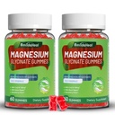 Magnezij Glycinate Gumies 600mg, Magnezij Gumies za ženske in moške, z magnezijevim L-treonatom 300mg, CoQ10 in črni poper, Vegan (120 Count)