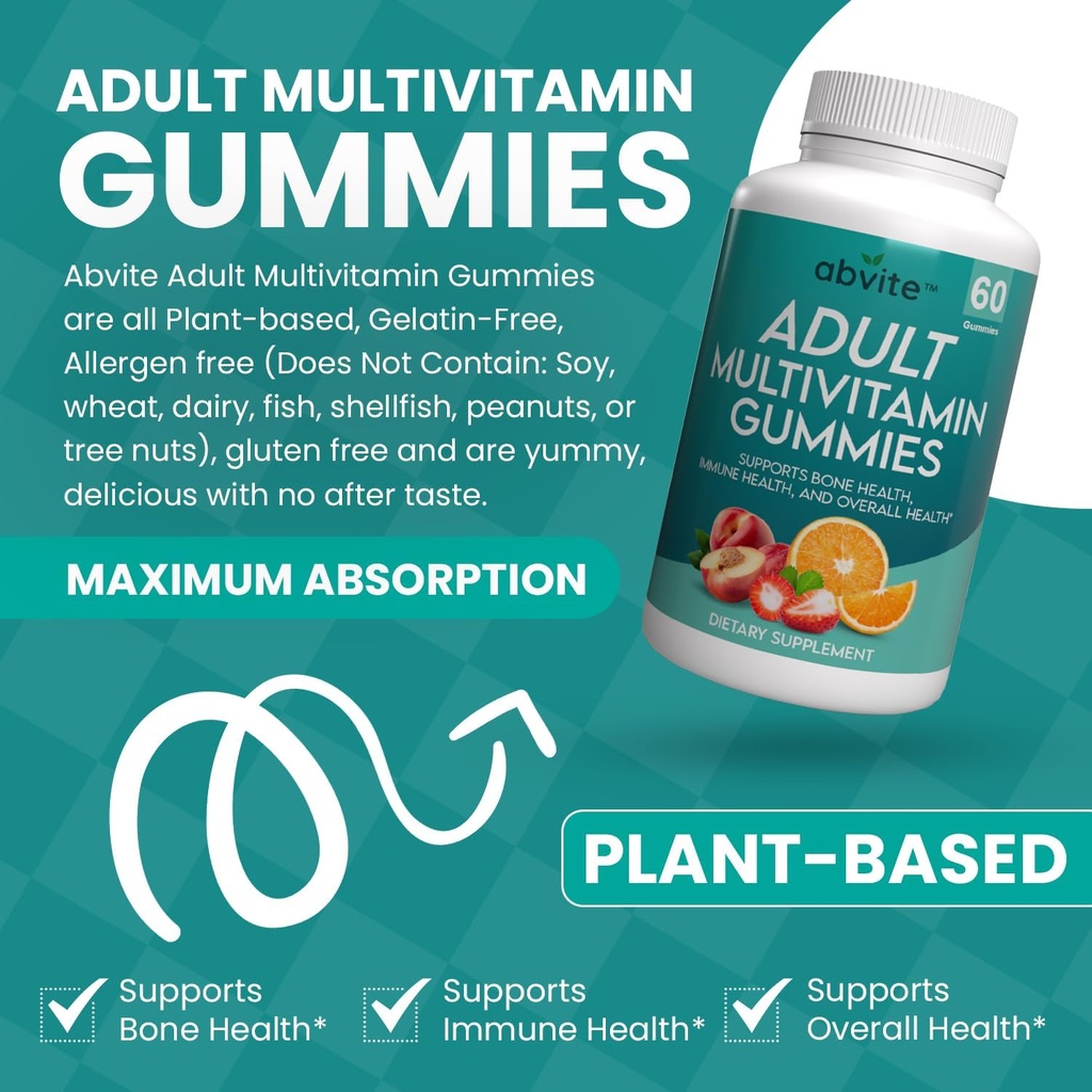 Rastlinski multivitaminski gumiji, dnevni multivitaminski pripravki za moške in ženske z vitamini A, C, D, E, B-3, B-6, B-12, biotin, inozitol, brez glutena, 60 (30 dni dobave)