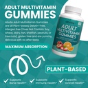 Rastlinski multivitaminski gumiji, dnevni multivitaminski pripravki za moške in ženske z vitamini A, C, D, E, B-3, B-6, B-12, biotin, inozitol, brez glutena, 60 (30 dni dobave)