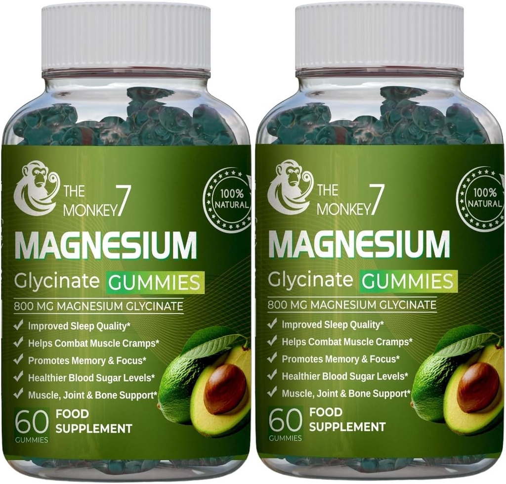 Magnezij Glycinate Gumies z Ashwagandha in CQ10 Calm Magnezium Complex L-Threonate Vegan Non-GMO 800mg Magnezijev Glycinate Gummy Dodatek - Pakiranje 2